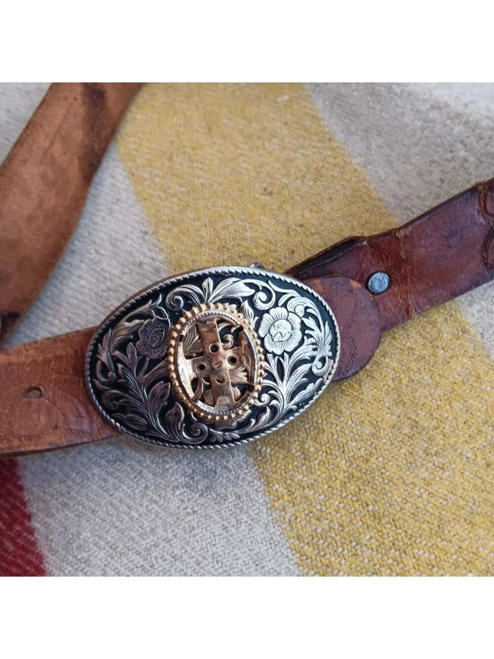 Vintage Small Trashed Cowboy Belt 